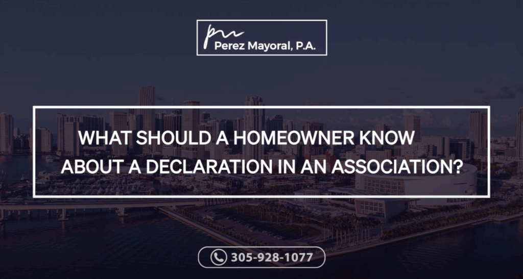What should a homeowner know about a declaration in an association